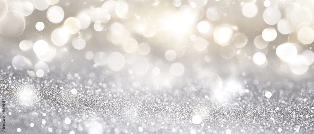 Poster a shimmering background with soft bokeh and glitter effects for festive themes.