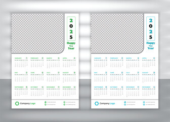 Print Ready One Page wall calendar template design for 2025. Wall Calendar 2025 Template Design. Print Ready One Page wall calendar template design for 2025