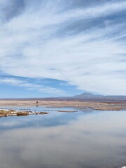 salar landscape with reflection