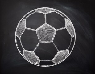 Naklejka premium soccer ball chalk drawing