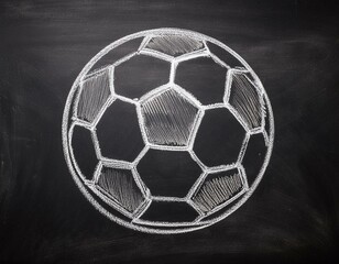 football chalk drawing