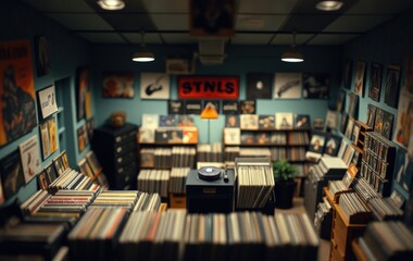 Tiny Record Shop 3D Isometric View