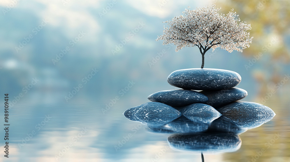Wall mural a balanced life includes not only exercise and nutrition but also time for relaxation and mental rej