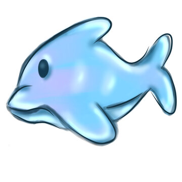 recommend clip art: dolphin isolated on white