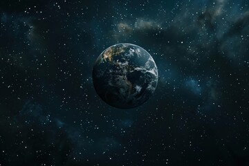 Naklejka premium Earth’s environmental crises: air pollution, species extinction, and deforestation.