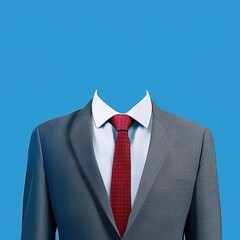 Professional Men's Suit ID Photo Template: Elevate Your Image with a Stylish Blue Background