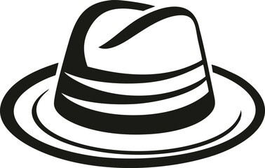 Trilby hat vector silhouette
