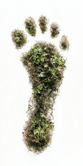footprint from grass