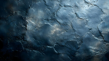 Dark Blue Cracked Stone Texture -  Background For Design Projects
