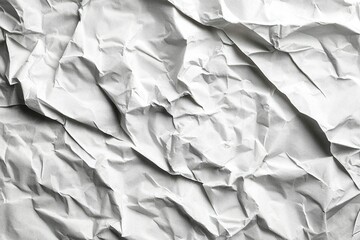 Fototapeta premium Close-up of a Crumpled White Sheet of Paper