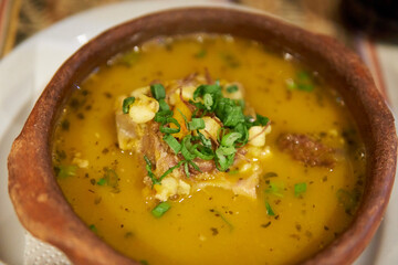 llama casserole, typical food from the north of Argentina, Salta. Traditional Argentinian food