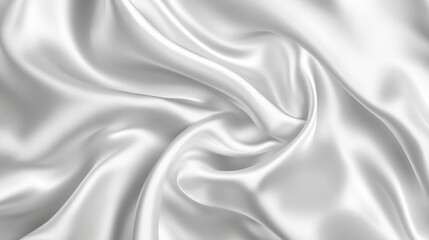 Fototapeta premium White gray satin texture, white silver silk fabric background with beautiful soft blurry pattern.