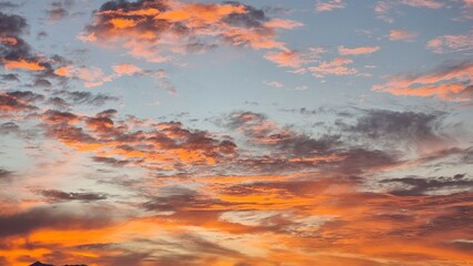 Fototapeta premium clouds pink orange atmoshpere weather sunrise