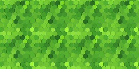 Green hexagonal pattern with a clean, geometric design. seamless background pattern