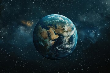 Obraz premium Global warming, deforestation, and natural disasters impact Earth’s ecosystem.