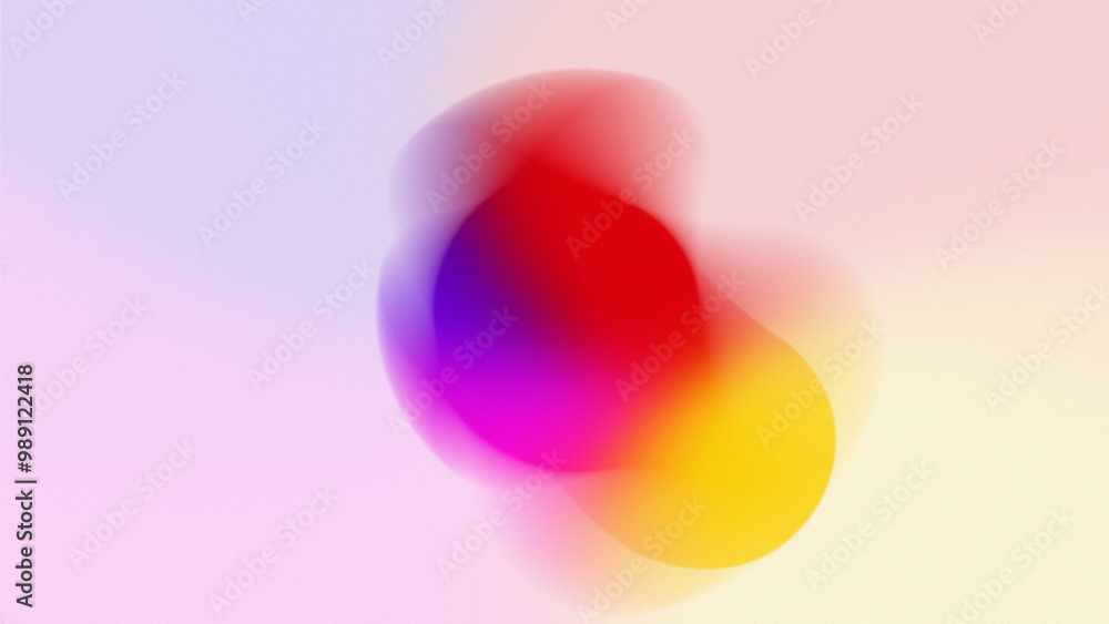 Poster abstract colorful swirl on a grainy abstract background