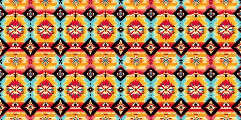 Navajo patterns with a traditional, intricate design. seamless background pattern