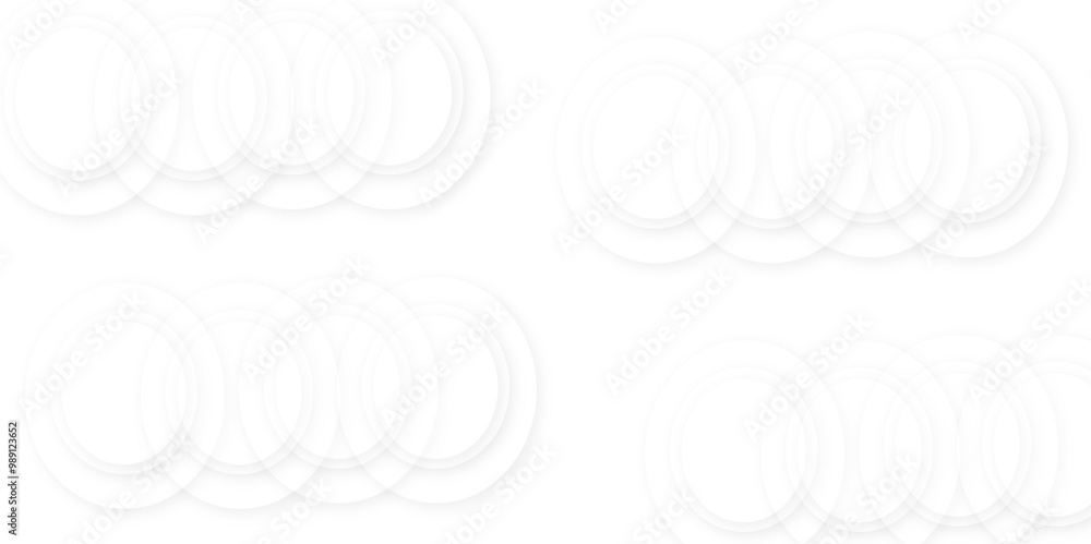 Aufkleber abstract white gradient circle pattern of 3d bubbles background template. abstract white modern tran