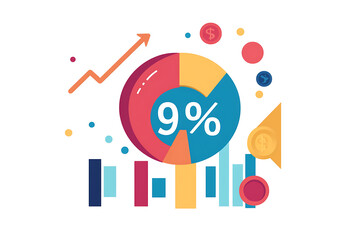 A percent icon is typically represented in a clean, minimalistic design. 