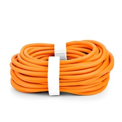 Macro Shot of a Perfect Extension Cord as Electrical Repair Tool on White Background