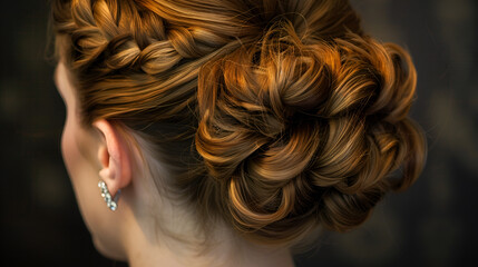 Naklejka premium closeup of formal hairsyle