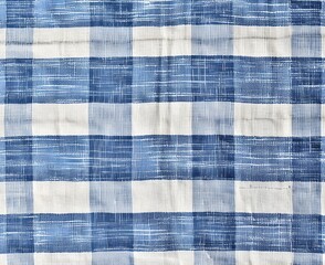 Blue and White Striped Linen Fabric Texture