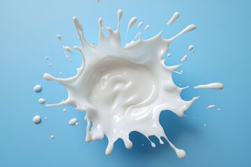 Liquid Soap  Splattering, top view of 3D render, easy to diecut, isolated on contrast background