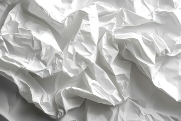 Obraz premium Abstract White Wrinkled Paper Texture