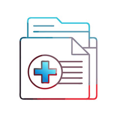 Fototapeta premium A clean medical file icon, symbolizing patient records, documentation, and healthcare management