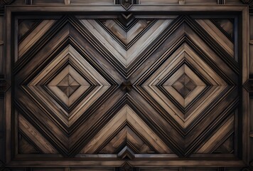 Intricate Geometric Wood Ceiling Pattern
