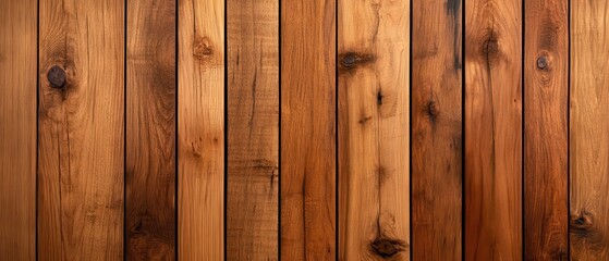 Fototapeta premium Texture of wooden planks, natural surface with grain and color variations, isolated.