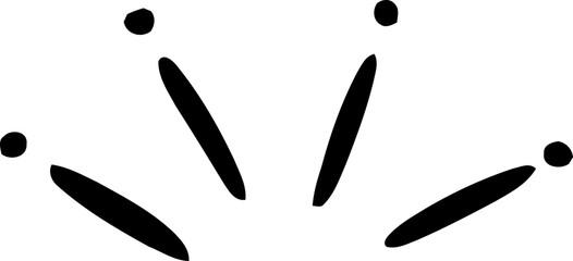 Hand drawn shine sunburst ray frame for title headline illustration, Doodle pop surprise line