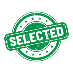 Selected round stamp icon grunge distressed style