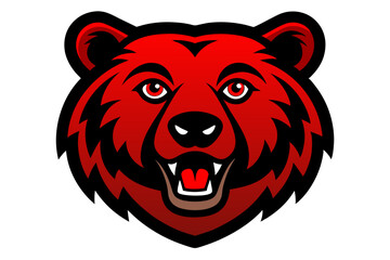 Brown Bear head mascot design vector