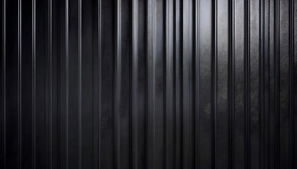 Obraz premium Metallic black texture. Steel sheet roof background. Iron corrugated background.