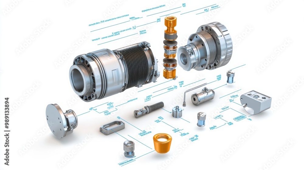 Poster mechanical components for engineering and design projects