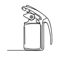 Electric can opener. Icon. Vector drawing. One line art. A simple drawing of a continuous line of a kitchen electric appliance. 