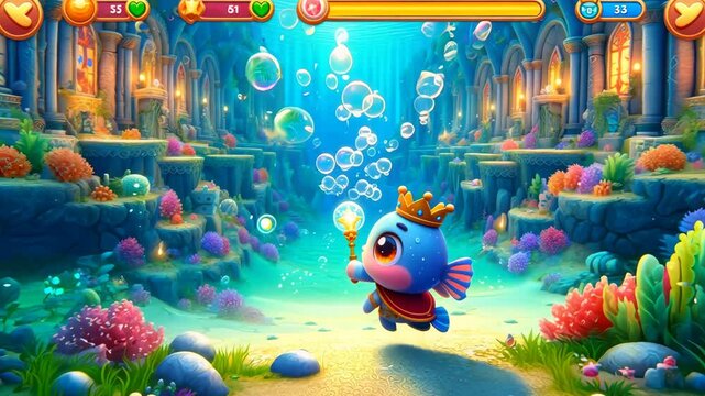 Videogame for children screen, colorful cartoon video game board for kids gaming
