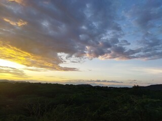 sunset in the mountains