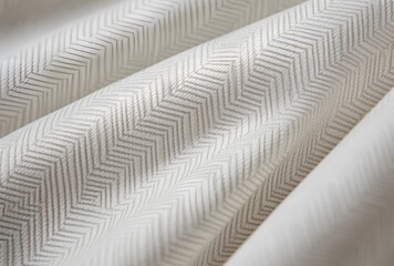 Ivory Herringbone Fabric Texture Closeup