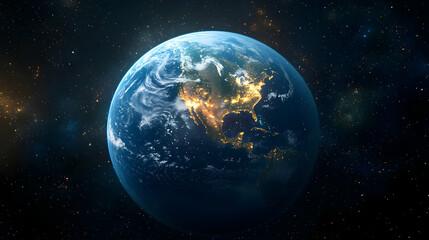 Obraz premium Earth From Space: A Stunning View of Our Planet