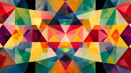 Obraz premium Abstract Geometric Pattern with Triangles and Squares