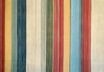 Colorful Vertical Striped Fabric Texture