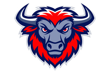 Buffalo head mascot design vector