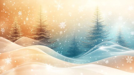 Modern christmas background sleek geometric shapes in gold and silver minimalist christmas trees with abstract snowflakes and a soft gradient backdrop in vibrant festive colors