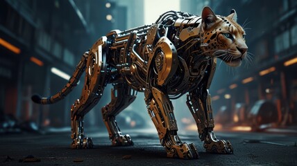 Mechanical Cheetah in Urban Setting