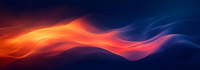 Abstract Blue And Orange Gradient Waves