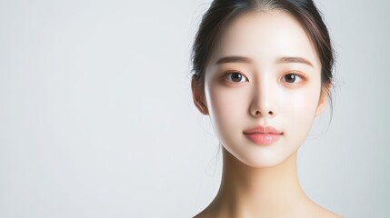 Fototapeta premium Stunning Beauty Portrait of a Graceful Young Asian Woman