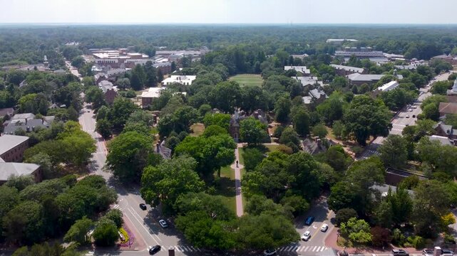 College Of William and Mary aerial cinematic video, Williamsburg Virginia.