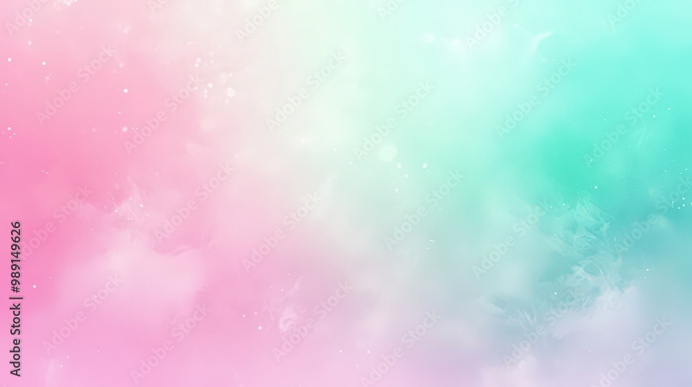 Aufkleber a serene blend of pastel pink and teal colors forms a gentle gradient, perfect for use as a backgrou